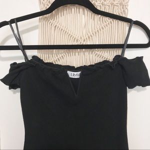 Lilyful bell off the shoulder dress